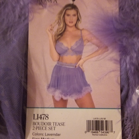 Roma Other - Roma Purple Chemise with Lace Trim